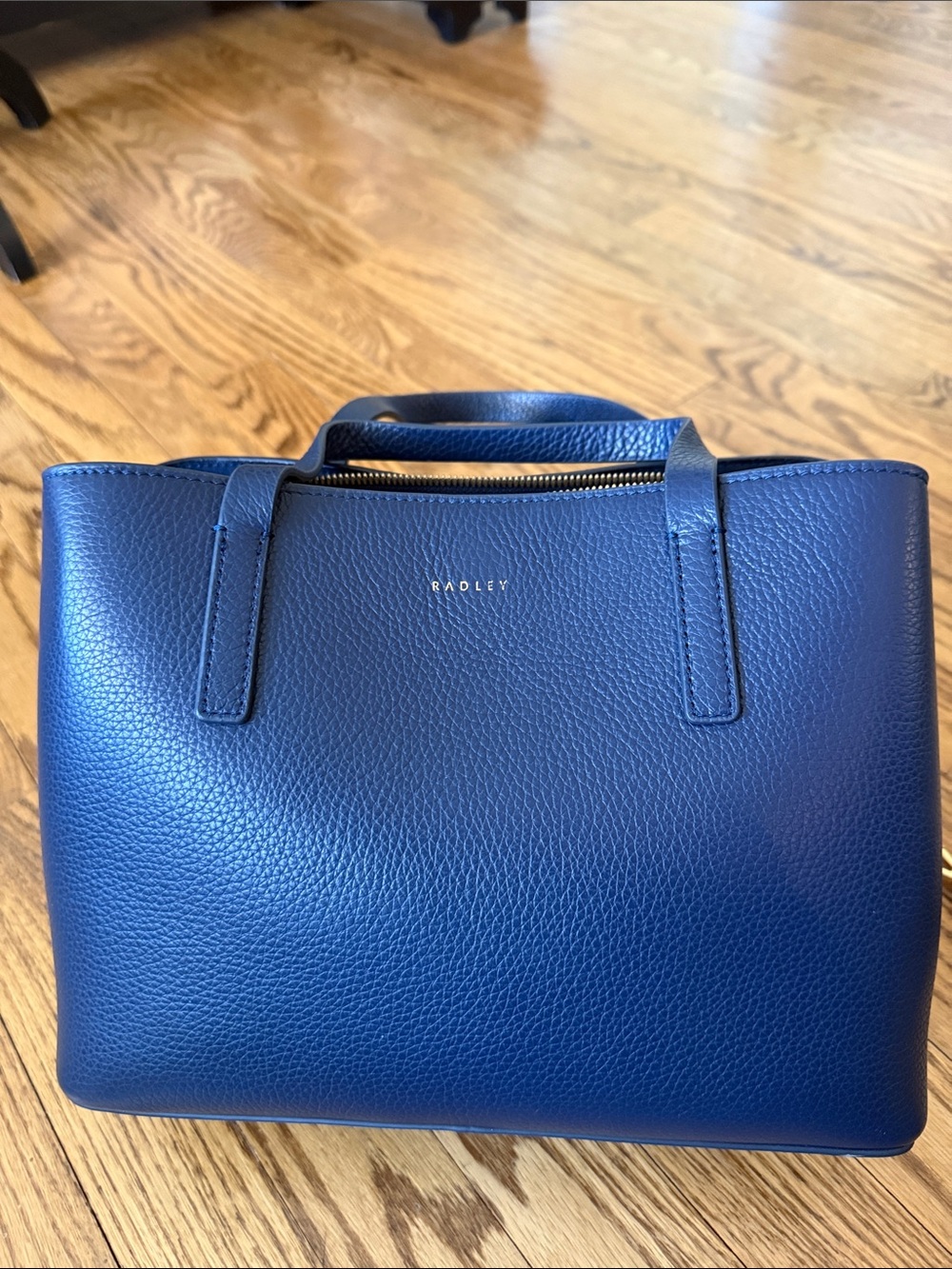 Radley London Dukes Place Blue Pebbled Leather Tote Bag